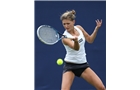 EASTBOURNE, ENGLAND - JUNE 14: Jade Windley of Great Britain plays a forehand against Ajla Tomljanovic of Croatia during their Women's Singles first round qualifying match on day one of the Aegon International at Devonshire Park on June 14, 2014 in Eastbourne, England.  (Photo by Steve Bardens/Getty Images)